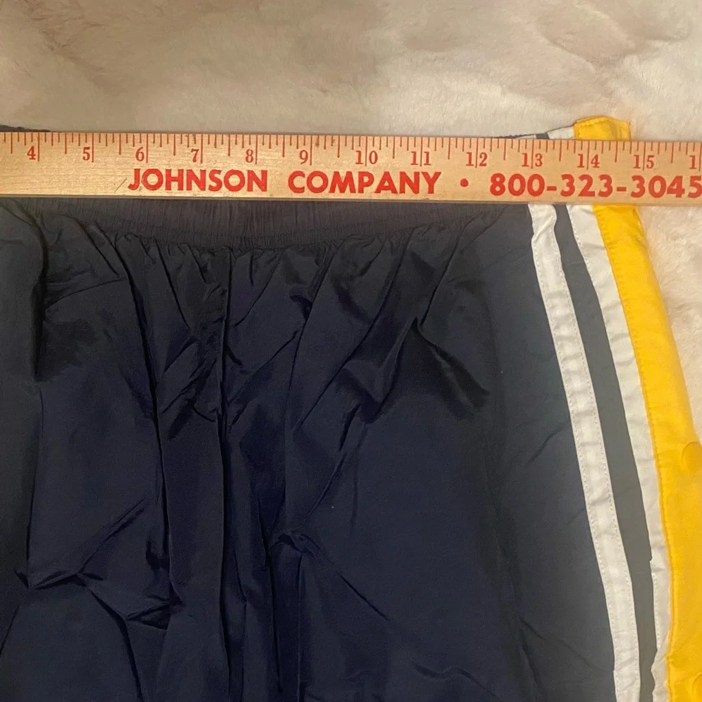 Holloway Large Tear Away Pants Lined Snap Button Nylon Blue Yellow White Mesh
